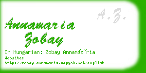 annamaria zobay business card